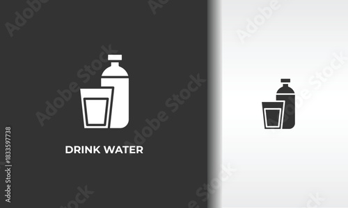 Drink Water Vector, Icon Or Logo Sign Isolated Symbol Illustration