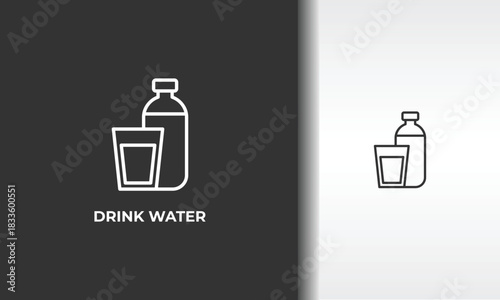Drink Water Vector, Icon Or Logo Sign Isolated Symbol Illustration