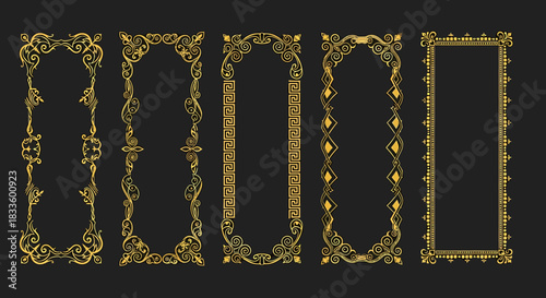 Ornate Golden Frames - A Collection of Decorative Elegance.