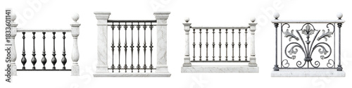 Ornate Railings and Balustrades Collection - Architectural Details