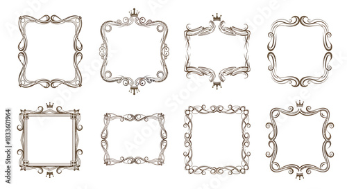 Elegant Decorative Frames - Ornate Borders for Invitations and Designs.