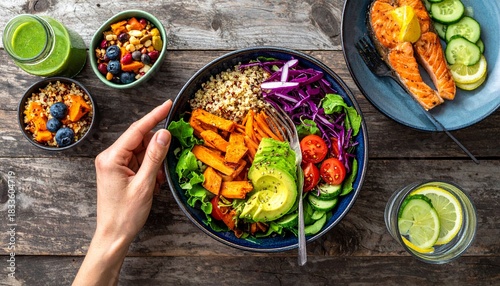 Steaming Hot Americano in Ceramic Mug with Warm Morning Sunlight and Knitted Texture