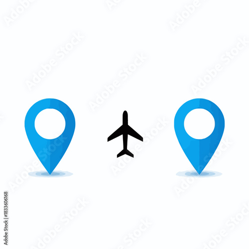Free Download Airport Location Pin Icon Map Marker - GFXLoad