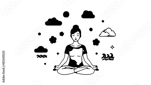 vector illustration of a girl