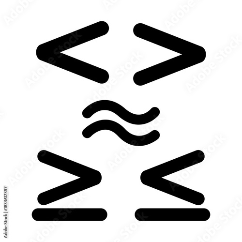 Vector illustration of mathematical relations and inequality symbols for education, design, and analysis. Perfect for presentations, learning apps, and STEM content.