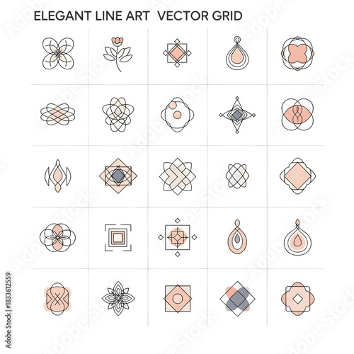 Elegant Design and Style Minimal Illustration