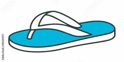 A clean and modern illustration of flip flop sandals with smooth outlines and solid color design