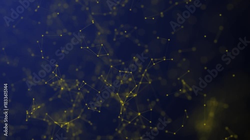 Tech Network Connection Grid on Deep Blue Background