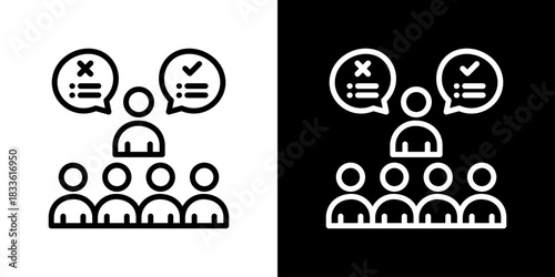 Rules Icon Vector Illustration. Fresh Line Design Built For Creative Flexibility In Light And Dark Versions. 