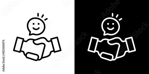 Buddy Icon Vector Illustration. Fresh Line Design Built For Creative Flexibility In Light And Dark Versions. 