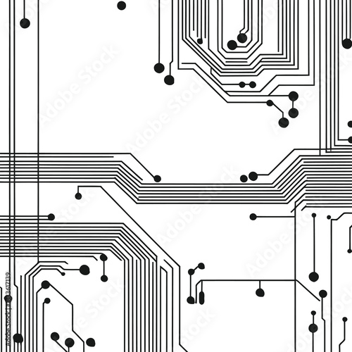 Abstract circuit board traces and connections