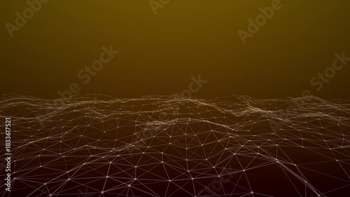 White Wavy Digital Surface on Warm Golden Brown