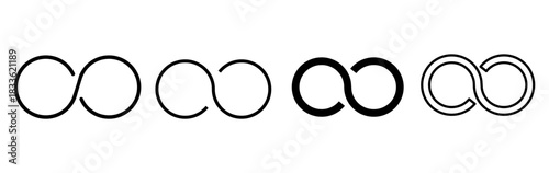 Set of Loop icons or infinity symbols vector