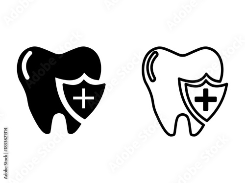 Dental Protection and Hygiene Icons