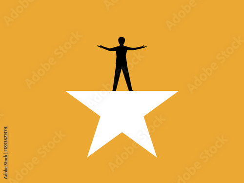 businessman confident in his victory and success