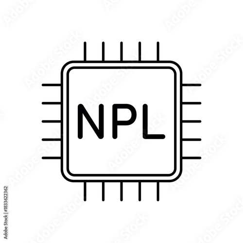 Icon a NLP Processor, isolated against a clean background.