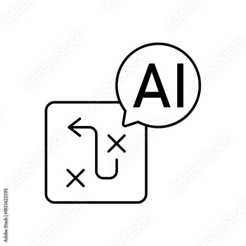 Icon a AI Strategist, isolated against a clean background.