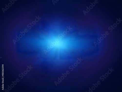 Gradient electric blue field with glowing center, ideal clean space perfect for typography or headlines.