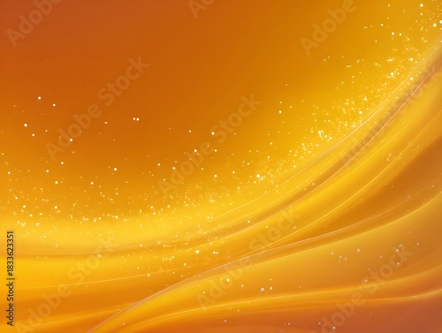 Glowing amber waves with gradient shading, space above left blank