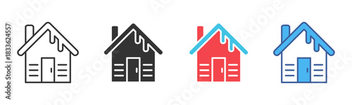 Snowfall Icon Set. Designed In Multi Style