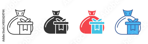 Gifts Icon Set. Designed In Multi Style
