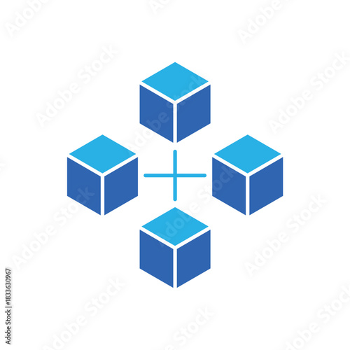 Icon a Blockchain, isolated against a clean background.