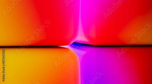 abstract round square colorful background 3D computer generated image