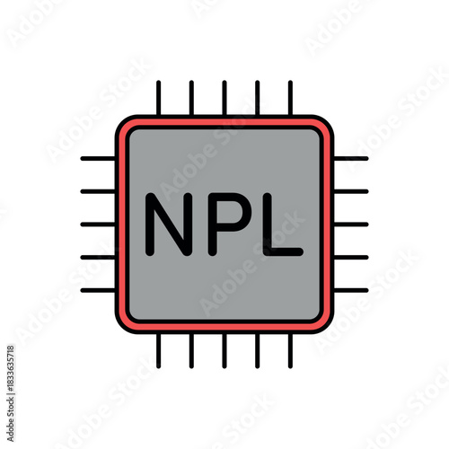 Icon a NLP Processor, isolated against a clean background.