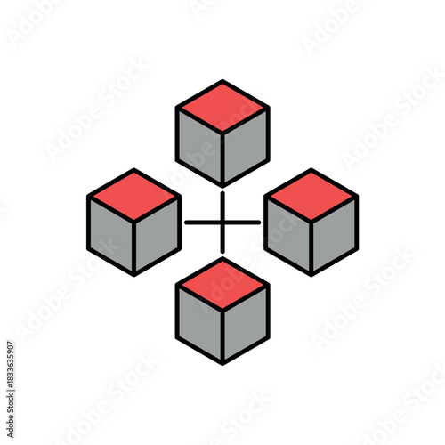 Icon a Blockchain, isolated against a clean background.