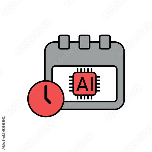 Icon a AI Scheduler, isolated against a clean background.