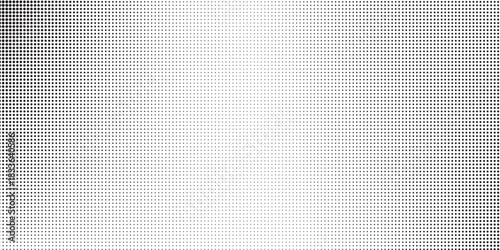 Dotted halftone gradient texture. Vanishing polka dot background. Repeating dots gradation pattern background. Black fading comic pop art overlay backdrop. Raster effect wallpaper. Vector halftone