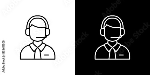 Customer Service Representative Icon Professional Support & Assistance Symbol