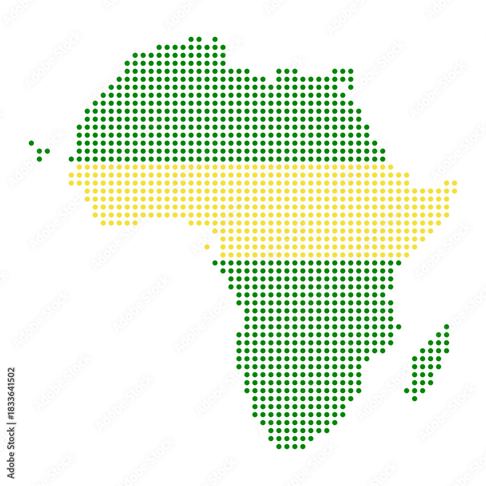 Fototapeta premium Dotted Africa Map. Africa Continent Map Vector Illustration.