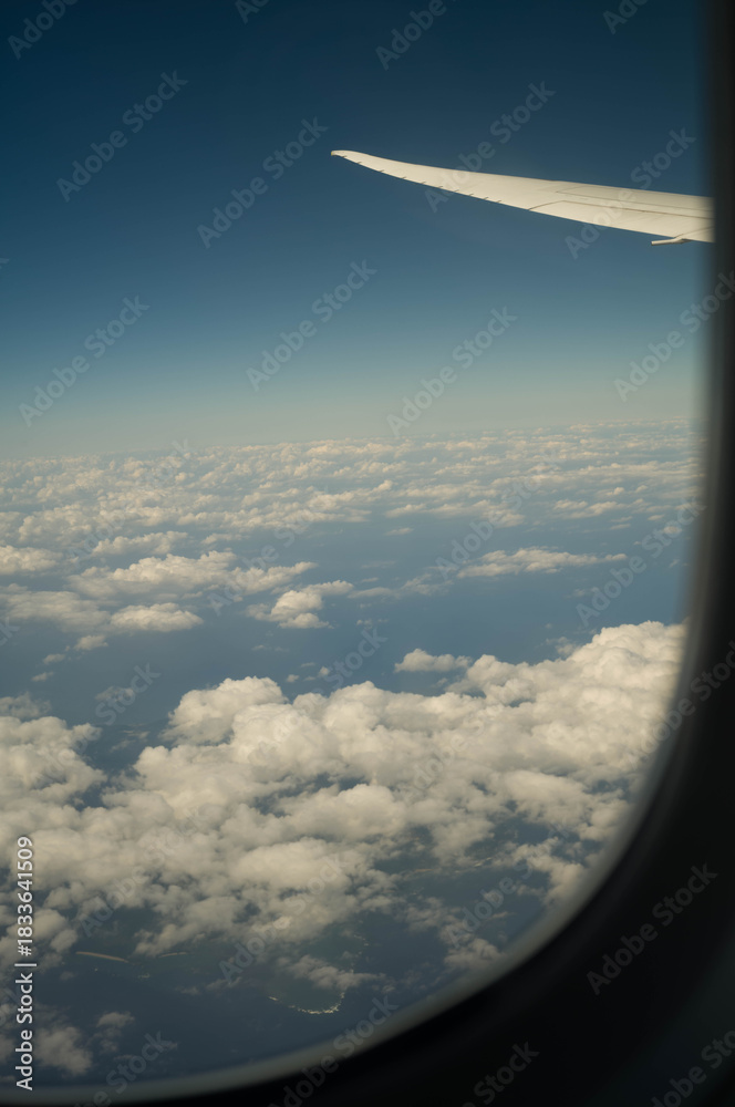 Fototapeta premium 飛行機と空