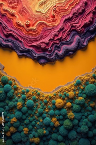 Vibrant abstract textured background with swirling colors and organic shapes