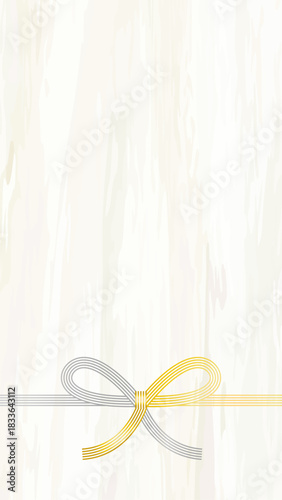 水引のベクターイラスト 熨斗　プレゼント用包装用紙背景