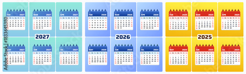 February 2027 Calendar. February March April May June July 2026 Planner Layout, Minimal March 2025 Schedule Page. Modern flat illustration