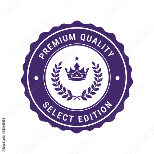 Premium quality select edition crown badge icon vector Vector