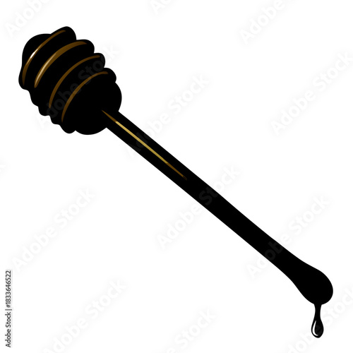 honey dripping from a stick
