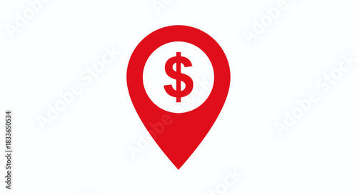 Bank Location Pin Icon, map pointer icons	
