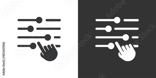 Sliders icon. Solid glyph series icon