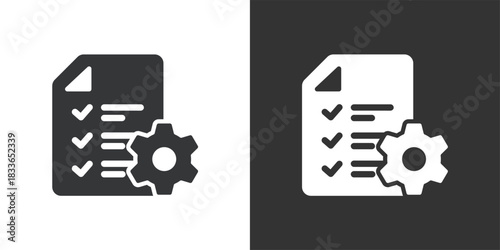 Document Settings icon. Solid glyph series icon