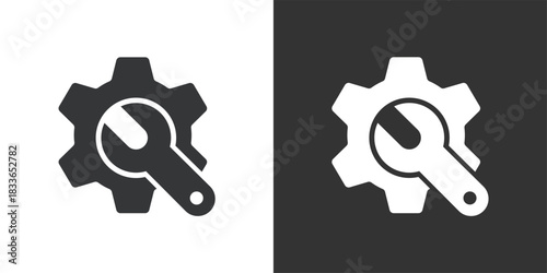 Repair icon. Solid glyph series icon