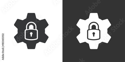 Security Settings icon. Solid glyph series icon