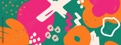 Vibrant Abstract Background with Colorful Shapes