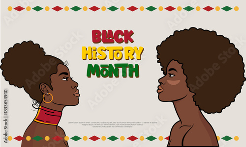 Vector banner design for black history month celebration