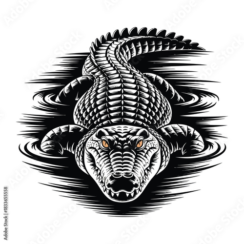 crocodile head silhouette