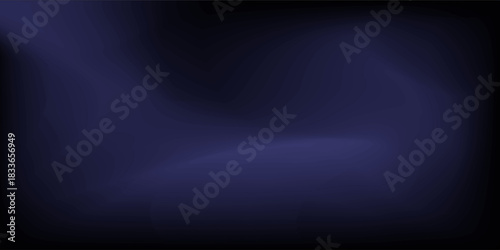 Blue empty room studio gradient used for background with spotlight and display. vector design.