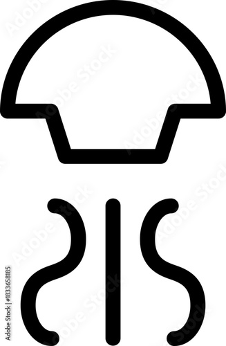 Hand Dryer Outline Icon for Public Restroom Hygiene