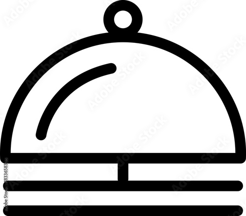 Food Cloche Serving Dish Cover Line Icon